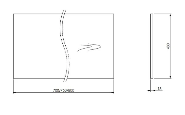 Vitusso Concrete Bath End Panel - 750mm 7 Vitusso Concrete Bath End Panel - 750mm - Image 5