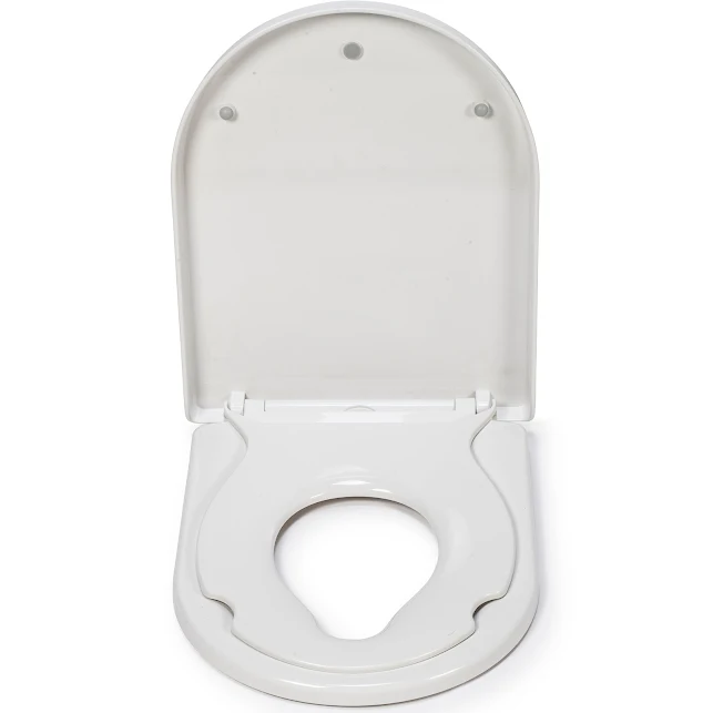 Croydex Hilier Stick 'n' Lock D-Shape Family Training Toilet Seat White - WL112322H 4 Croydex Hilier Stick 'n' Lock D-Shape Family Training Toilet Seat White - WL112322H - Image 2