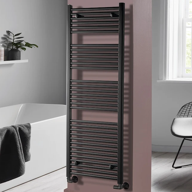 Towelrads Pisa Heated Towel Rail Black - 1800 X 600mm 3 Towelrads Pisa Heated Towel Rail Black - 1800 X 600mm