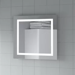 Artis Niteo LED Bathroom Mirror With Demister Pad - 500 X 500mm - Mains Power