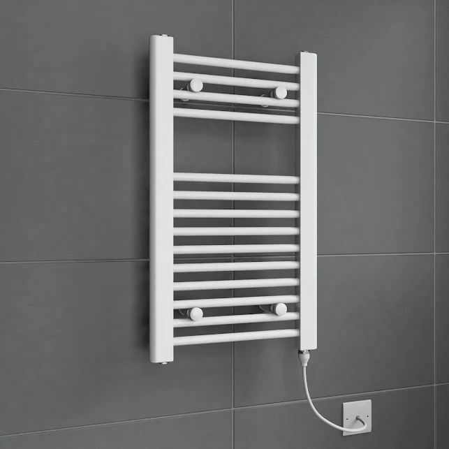 DuraTherm Electric Flat White Towel Rail 700 X 400mm - 150W 3 DuraTherm Electric Flat White Towel Rail 700 X 400mm - 150W