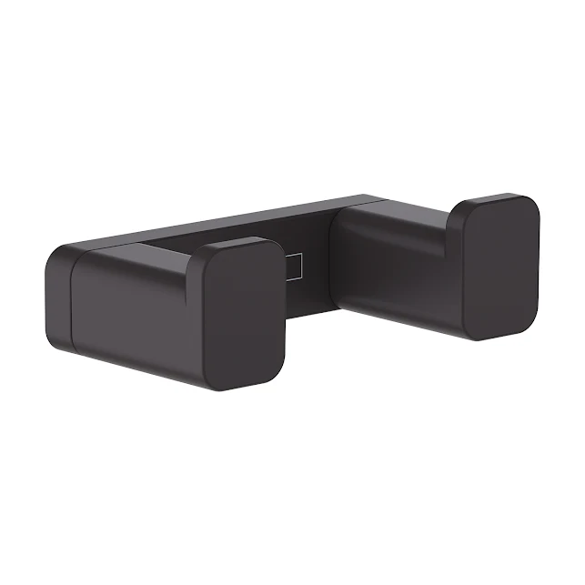 Hansgrohe AddStoris Double Robe Hook Matt Black - 41755670 5 Hansgrohe AddStoris Double Robe Hook Matt Black - 41755670 - Image 3