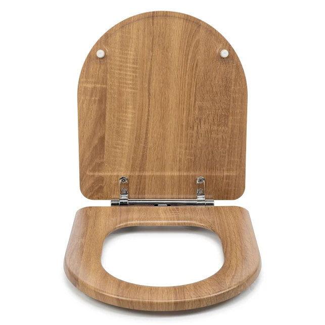 Croydex Levico Flexi-Fix Soft Close D-Shape Wooden Toilet Seat Oak - WL610286H 6 Croydex Levico Flexi-Fix Soft Close D-Shape Wooden Toilet Seat Oak - WL610286H - Image 4
