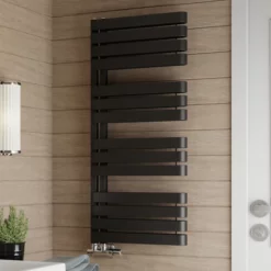 Terma Warp S Heated Towel Rail Matt Black 1110 X 500mm