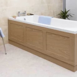Ceramica Oak MDF Bath Side Panel - 1700mm