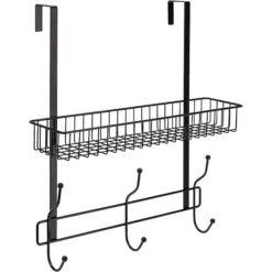 Croydex Large Hook Over Shower Caddy Matt Black - QM262121