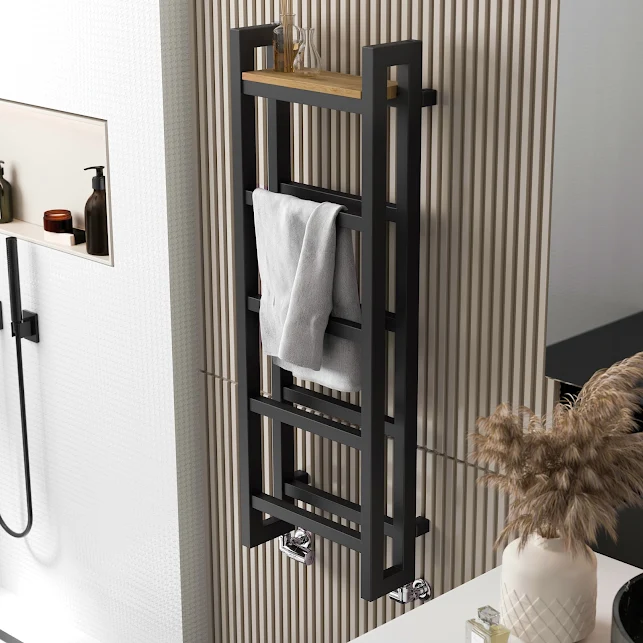 Terma Stand Heated Towel Rail - Modern Grey 1150 X 400mm 3 Terma Stand Heated Towel Rail - Modern Grey 1150 X 400mm
