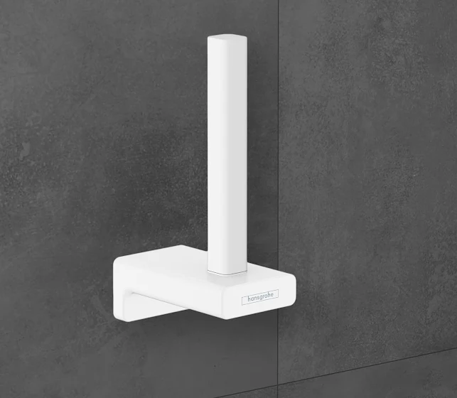 Hansgrohe AddStoris Spare Roll Holder - Matt White 3 Hansgrohe AddStoris Spare Roll Holder - Matt White