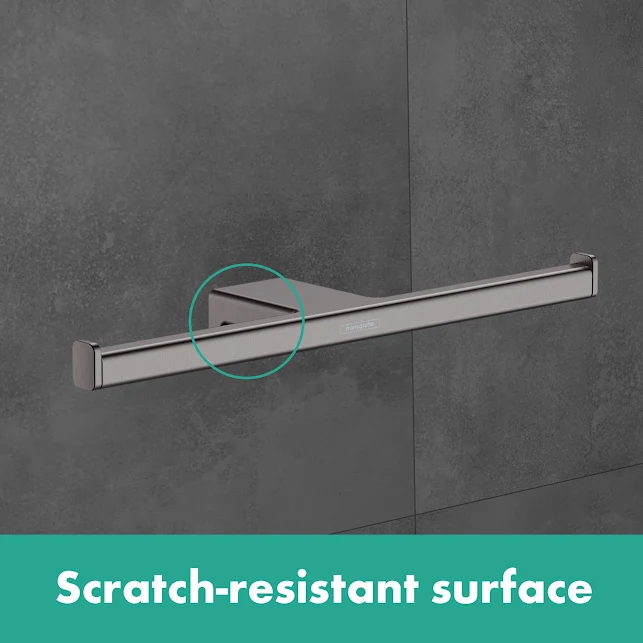 Hansgrohe AddStoris Double Toilet Roll Holder Brushed Black - 41748340 4 Hansgrohe AddStoris Double Toilet Roll Holder Brushed Black - 41748340 - Image 2