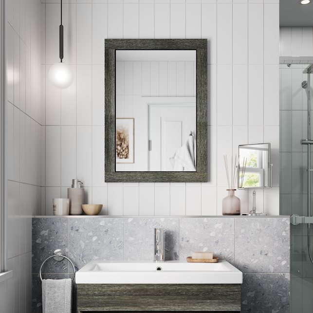 Artis Charcoal Grey 500 X 700mm Framed Bathroom Mirror 4 Artis Charcoal Grey 500 X 700mm Framed Bathroom Mirror - Image 2
