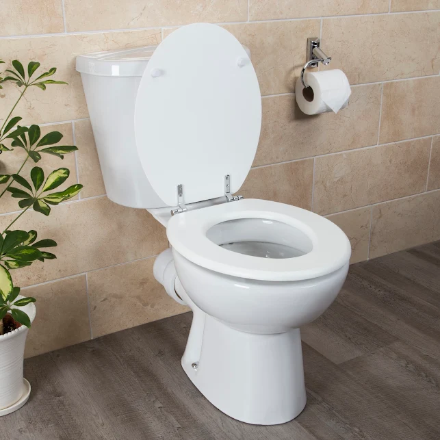 Ceramica Grooved Round Wooden Toilet Seat - Bottom Fix Matt White 4 Ceramica Grooved Round Wooden Toilet Seat - Bottom Fix Matt White - Image 2