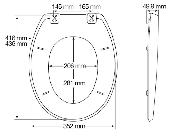 Bemis 2850CPT Buxton Ultra-Fix Round Marine Blue Toilet Seat 5 Bemis 2850CPT Buxton Ultra-Fix Round Marine Blue Toilet Seat - Image 3