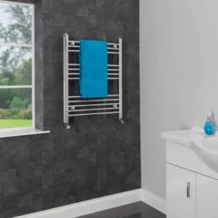 Essentials Heated Towel Rail Chrome 750 X 600mm Flat -Bathroom Supplies Sales 2024 5ee52156 9a14 441c aad4 69024f5692c3