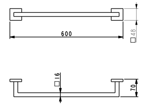 Architeckt Saturn Chrome Towel Rail 6 Architeckt Saturn Chrome Towel Rail - Image 4