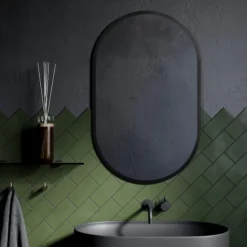 Vasari Capsule Mirror - 500 X 800mm Black