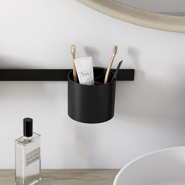 Hansgrohe WallStoris Tumbler - Matt Black 4 Hansgrohe WallStoris Tumbler - Matt Black - Image 2