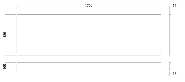 Artis Charcoal Grey MFC Bath Side Panel 1700mm 6 Artis Charcoal Grey MFC Bath Side Panel 1700mm - Image 4