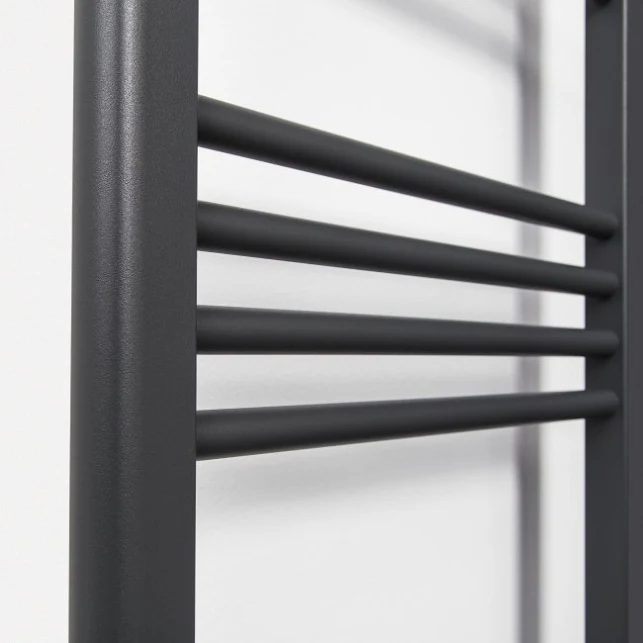 Dual Fuel Anthracite Heated Towel Rail 750 X 450mm - Flat Thermostatic 5 Dual Fuel Anthracite Heated Towel Rail 750 X 450mm - Flat Thermostatic - Image 3