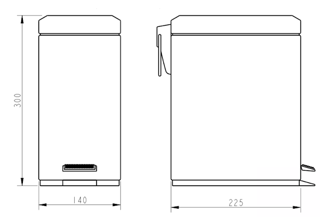 Architeckt Square Freestanding Toilet Roll Holder And 5L Square Bin 9 Architeckt Square Freestanding Toilet Roll Holder And 5L Square Bin - Image 7
