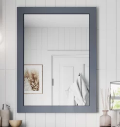 Artis Gloss Grey 600 X 800mm Framed Bathroom Mirror