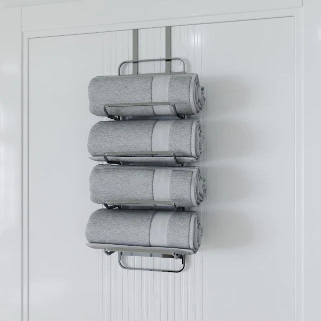 Croydex Rust Free Hook Over Door Towel Rack - QM261141 3 Croydex Rust Free Hook Over Door Towel Rack - QM261141