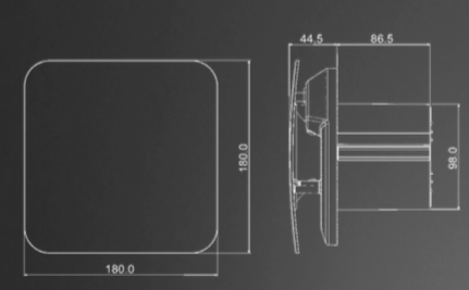 Xpelair Square Brown Simply Silent 4" Wall Kit 6 Xpelair Square Brown Simply Silent 4" Wall Kit - Image 4
