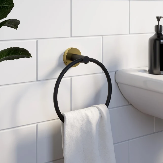 Architeckt Europa Black And Gold Towel Ring 3 Architeckt Europa Black And Gold Towel Ring