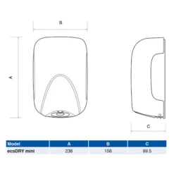 Airflow EcoDRY Mini Satin Chrome Automatic Hand Dryer - 90000521 -Bathroom Supplies Sales 2024 6e0ed209 9c50 4407 98ad 74b7412fe990
