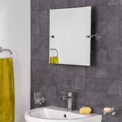 Croydex Everson Flexi Fix Tilt Bathroom Mirror 458 X 458mm - QM551041