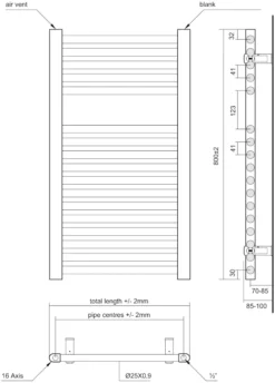 Towelrads Pisa Heated Towel Rail Black - 800 X 500mm -Bathroom Supplies Sales 2024 6fcc7eae 03f5 47d7 bb2c b4cf0b999c18