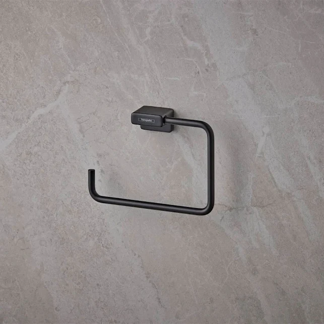 Hansgrohe AddStoris Towel Ring Matt Black - 41754670 4 Hansgrohe AddStoris Towel Ring Matt Black - 41754670 - Image 2
