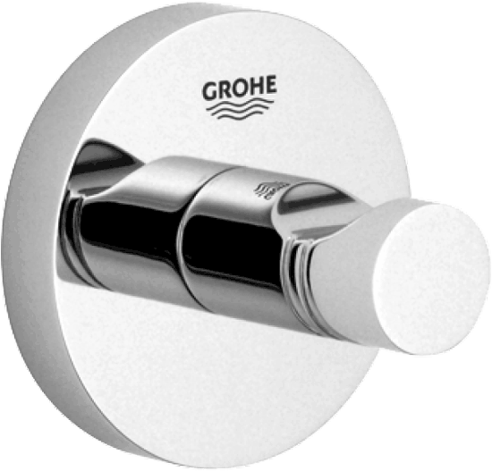 Grohe Essentials Chrome Robe Hook 3 Grohe Essentials Chrome Robe Hook