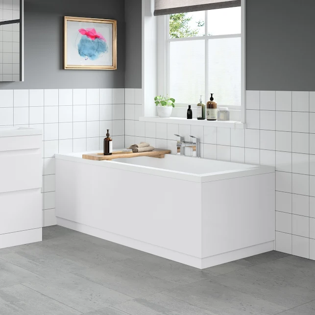 Artis White Gloss MDF Bath Side Panel 1800mm 4 Artis White Gloss MDF Bath Side Panel 1800mm - Image 2