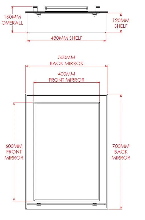 Croydex Devoke Hang ‘n’ Lock Double Layer Rectangular Mirror With Glass Shelf 700 X 500mm 11 Croydex Devoke Hang ‘n’ Lock Double Layer Rectangular Mirror With Glass Shelf 700 X 500mm - Image 9
