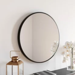 Vale Designs Round Black Framed Mirror 600 X 600mm