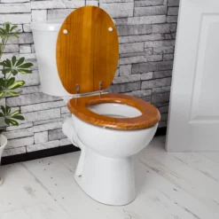 Ceramica Round Toilet Seat - Bottom Fix Antique Pine -Bathroom Supplies Sales 2024 76169a94 8e67 4aed 8362 ba65089c2ea9