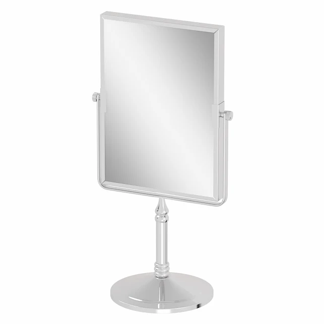Vale Designs Free Standing Rectangular Shaving Mirror - Chrome 4 Vale Designs Free Standing Rectangular Shaving Mirror - Chrome - Image 2