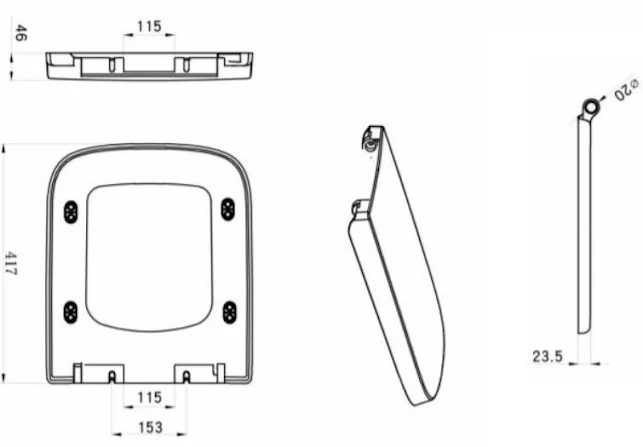 Ceramica Marseille Soft Close Square Toilet Seat - Top Fix White 7 Ceramica Marseille Soft Close Square Toilet Seat - Top Fix White - Image 5