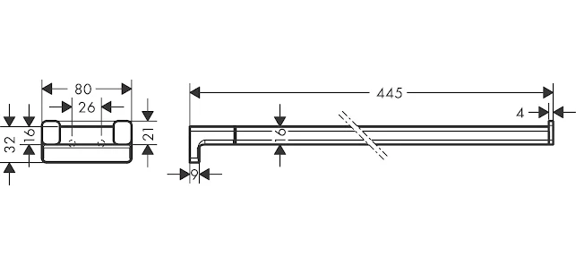 Hansgrohe AddStoris Twin Handle Towel Holder - Matt White 4 Hansgrohe AddStoris Twin Handle Towel Holder - Matt White - Image 3