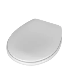 NymaCARE White Toilet Seat With Lid And Stainless Steel Pillar Hinge - 260016/WH