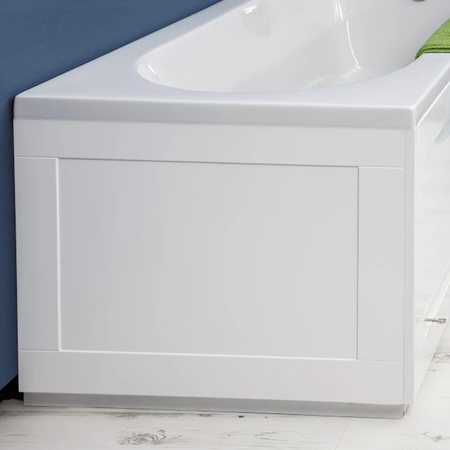 Croydex White Gloss MDF Unfold N Fit Bath End Panel - 660mm 3 Croydex White Gloss MDF Unfold N Fit Bath End Panel - 660mm
