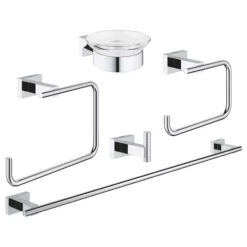 Grohe Essentials Cube 5-in-1 Accessories Set Chrome 40758001