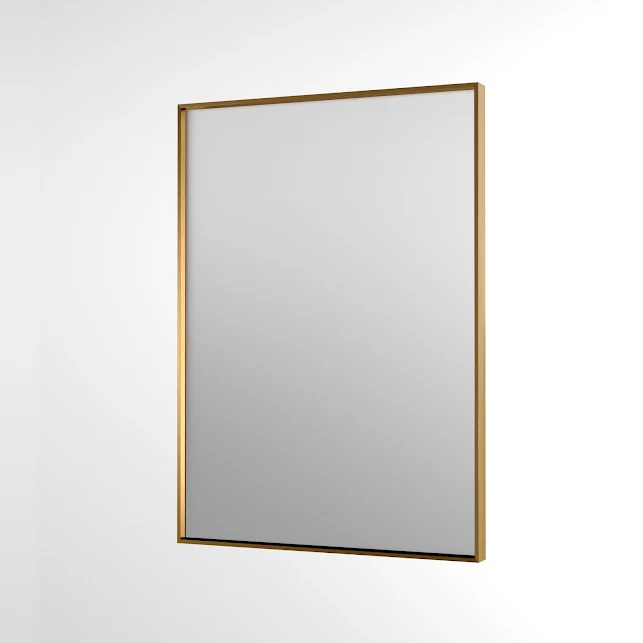 Vale Designs Rectangular Brushed Brass Framed Mirror 700 X 500mm 4 Vale Designs Rectangular Brushed Brass Framed Mirror 700 X 500mm - Image 2