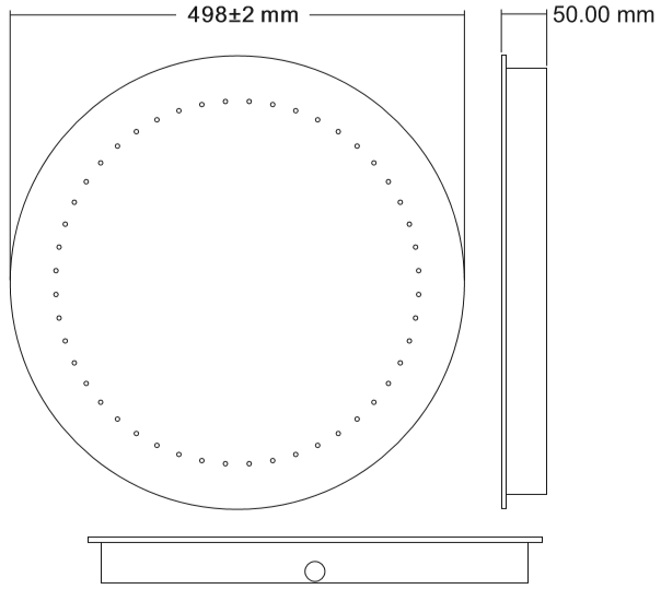 Artis Relucent Round LED Bathroom Mirror 500 X 500mm - Battery Operated 6 Artis Relucent Round LED Bathroom Mirror 500 X 500mm - Battery Operated - Image 4