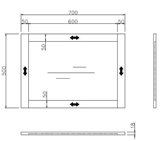 Artis Charcoal Grey 500 X 700mm Framed Bathroom Mirror 6 Artis Charcoal Grey 500 X 700mm Framed Bathroom Mirror - Image 4