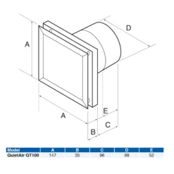 Airflow QuietAir Timer Controlled 100mm Extractor Fan - 9041260 9 Airflow QuietAir Timer Controlled 100mm Extractor Fan - 9041260 -Bathroom Supplies Sales 2024 8de641e2 b50e 4f52 ad7c 1516cc7a71f0
