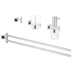 Grohe Essentials Cube 4-in-1 Accessories Set Chrome 40847001