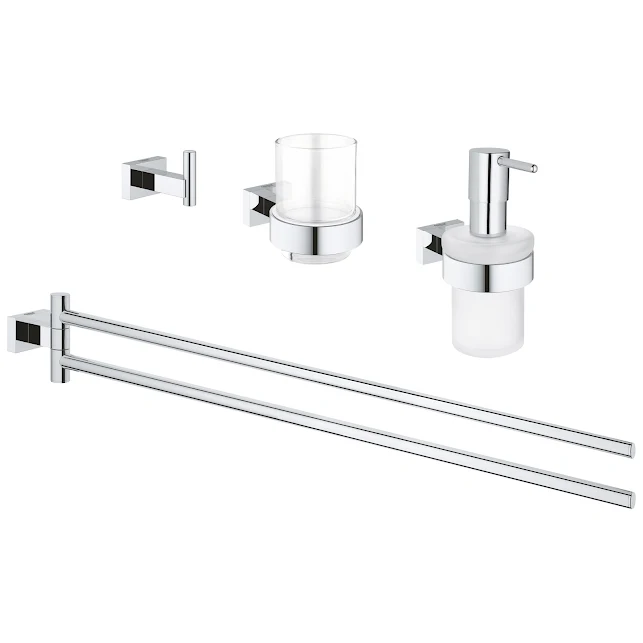 Grohe Essentials Cube 4-in-1 Accessories Set Chrome 40847001 3 Grohe Essentials Cube 4-in-1 Accessories Set Chrome 40847001