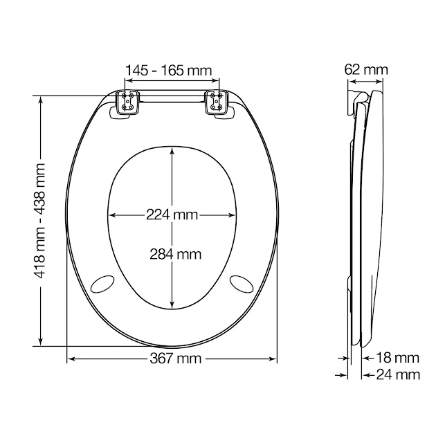Bemis 5050CPT Denver Ultra-Fix Round White Toilet Seat 4 Bemis 5050CPT Denver Ultra-Fix Round White Toilet Seat - Image 2