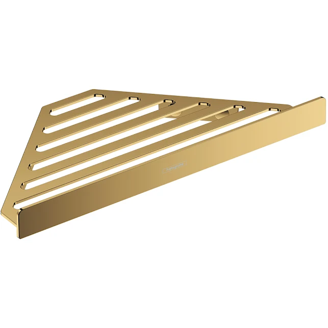 Hansgrohe AddStoris Corner Shower Caddy Shelf - Gold 3 Hansgrohe AddStoris Corner Shower Caddy Shelf - Gold